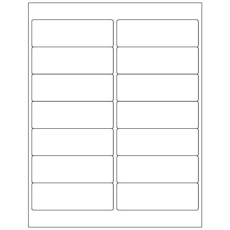 Bsc Preferred 4 x 1 1/3'' White Rectangle Laser Labels, 1400PK BUY00025215